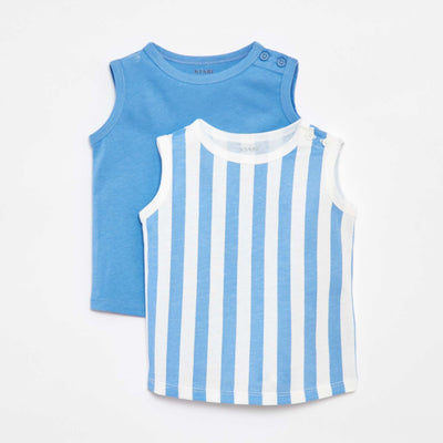 Pack of 2 vest tops BLUE