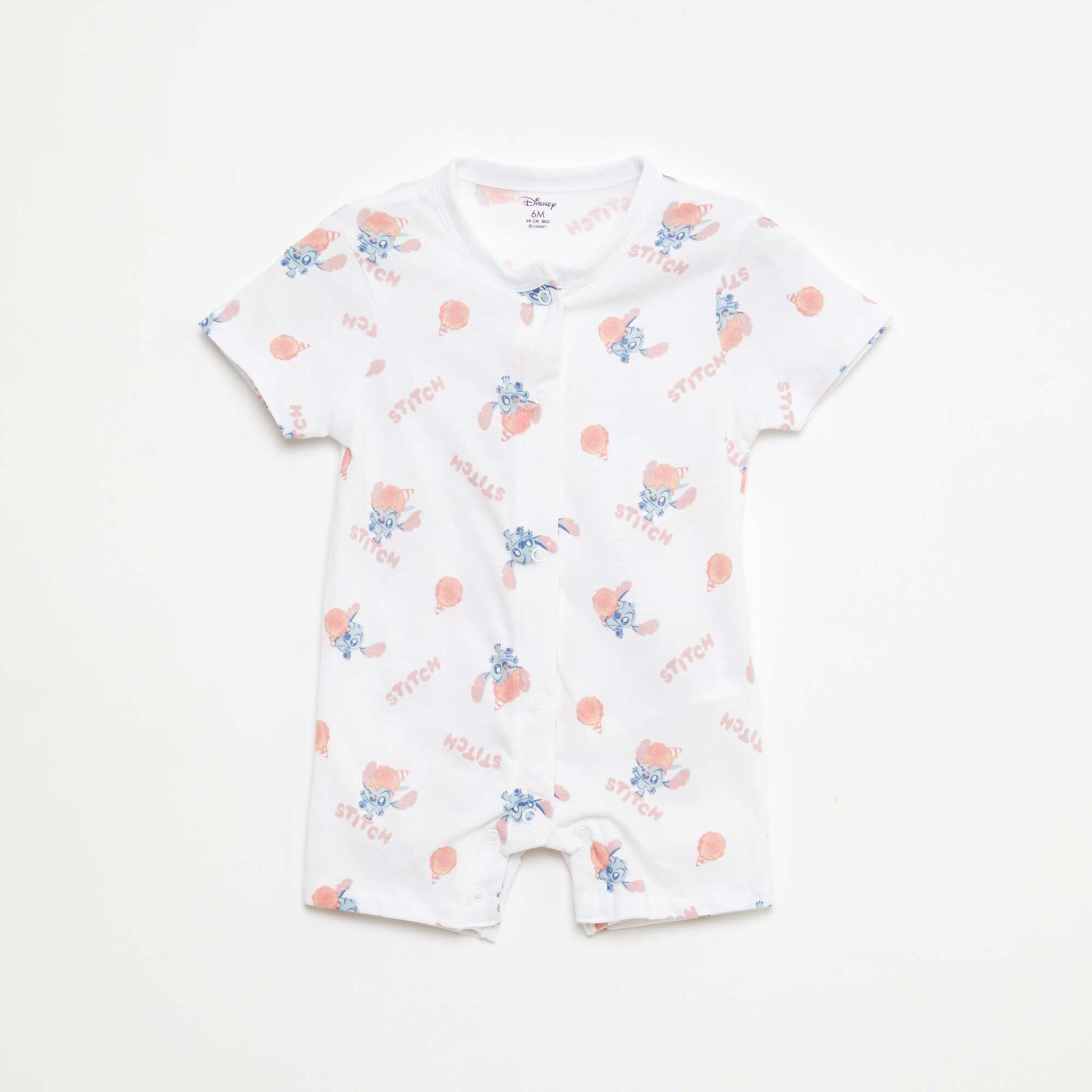 Pack of 2 Disney short-sleeved rompers WHITE