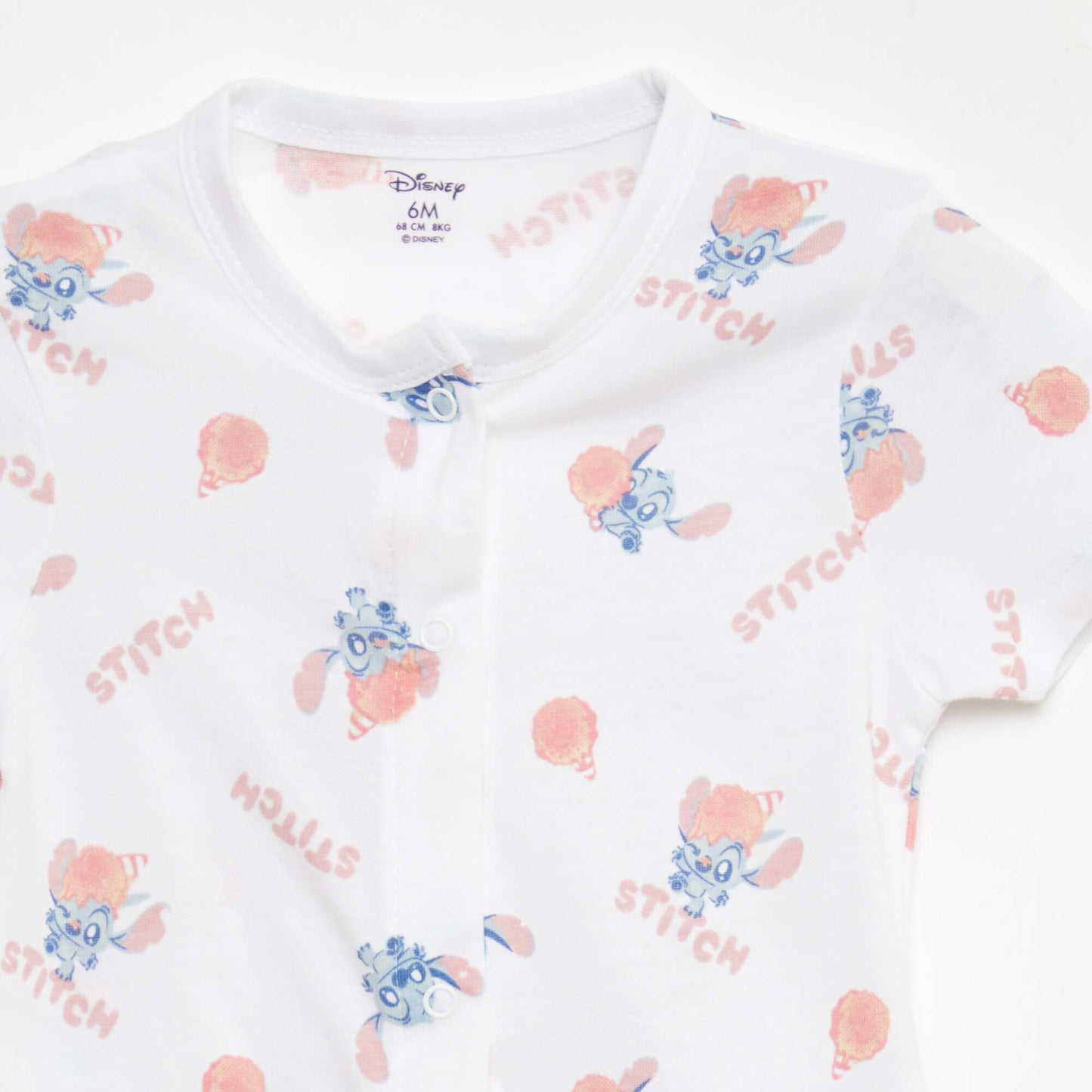 Pack of 2 Disney short-sleeved rompers WHITE