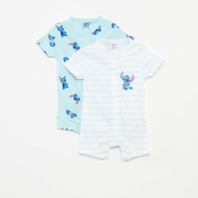 Pack of 2 Disney short-sleeved rompers BLUE