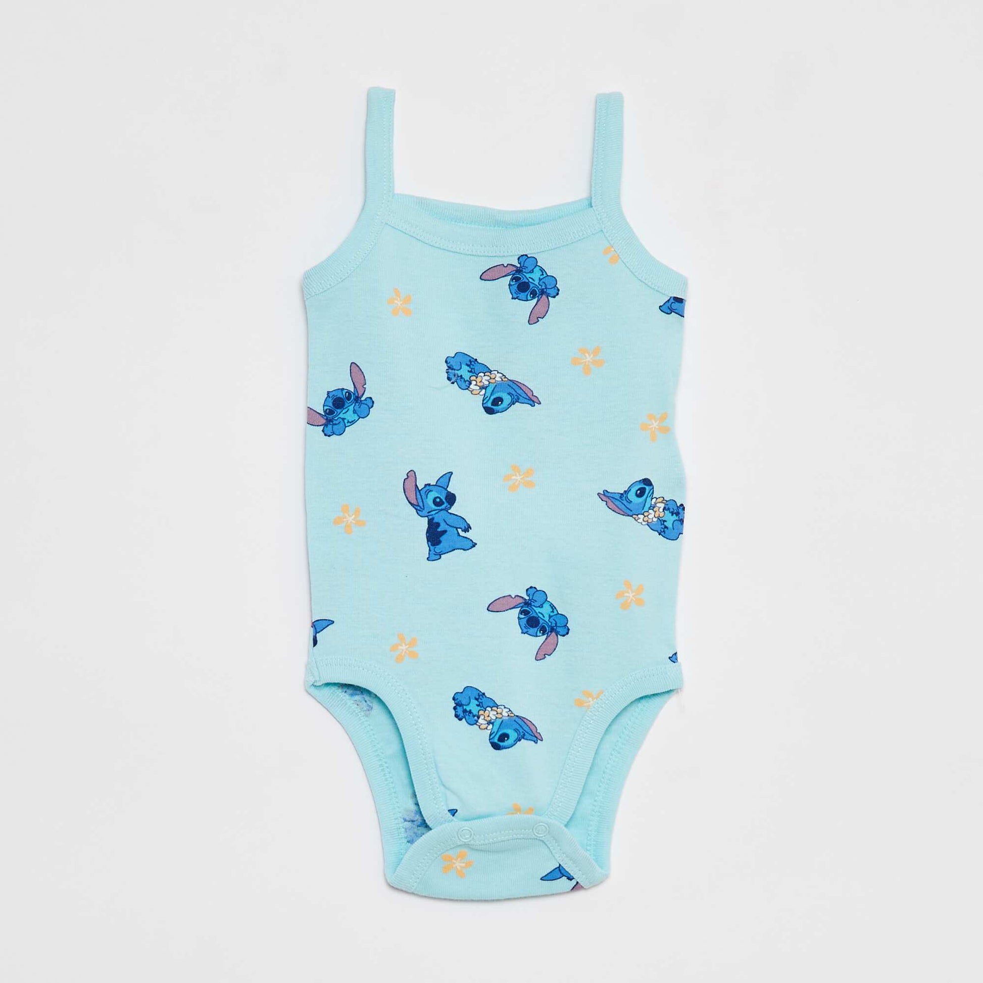Pack of 2 Stitch bodysuits with narrow straps BLUE