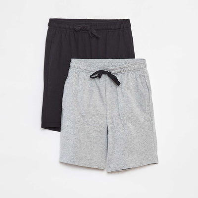 Plain lightweight sweatshirt fabric shorts with 2 pockets GREY