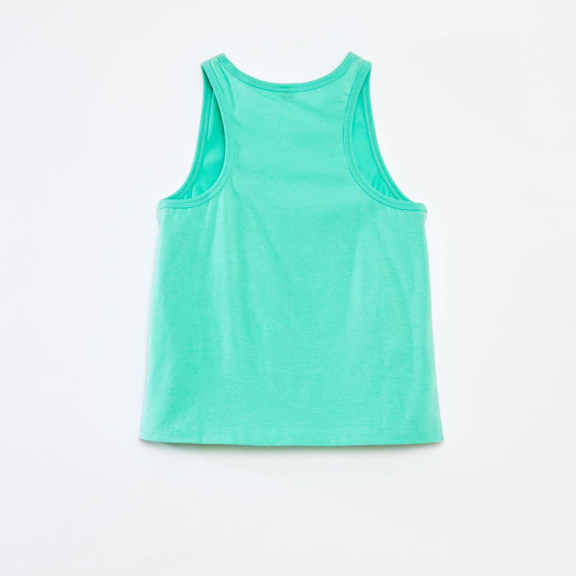 'Stitch' print vest top GREEN