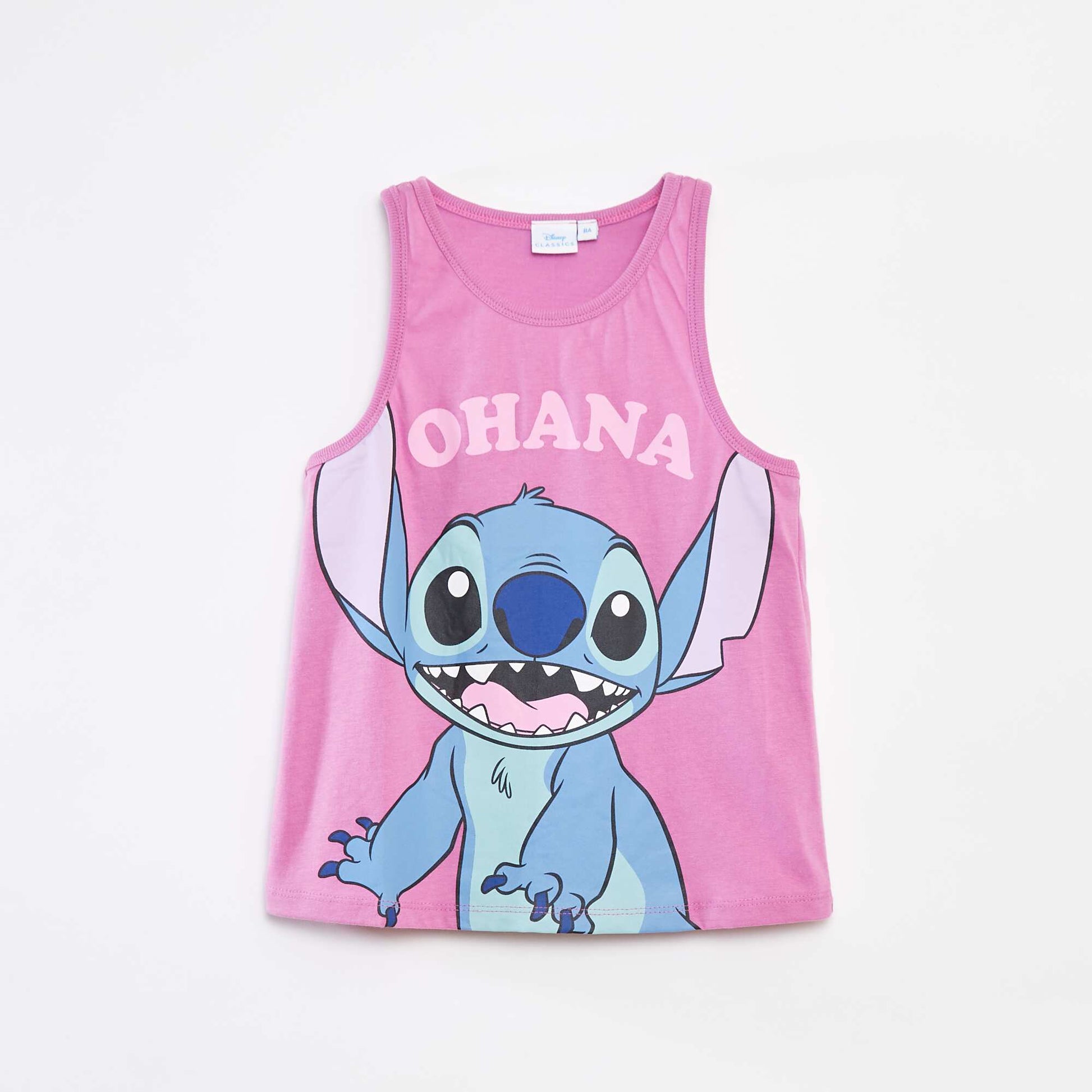 'Stitch' print vest top PURPLE