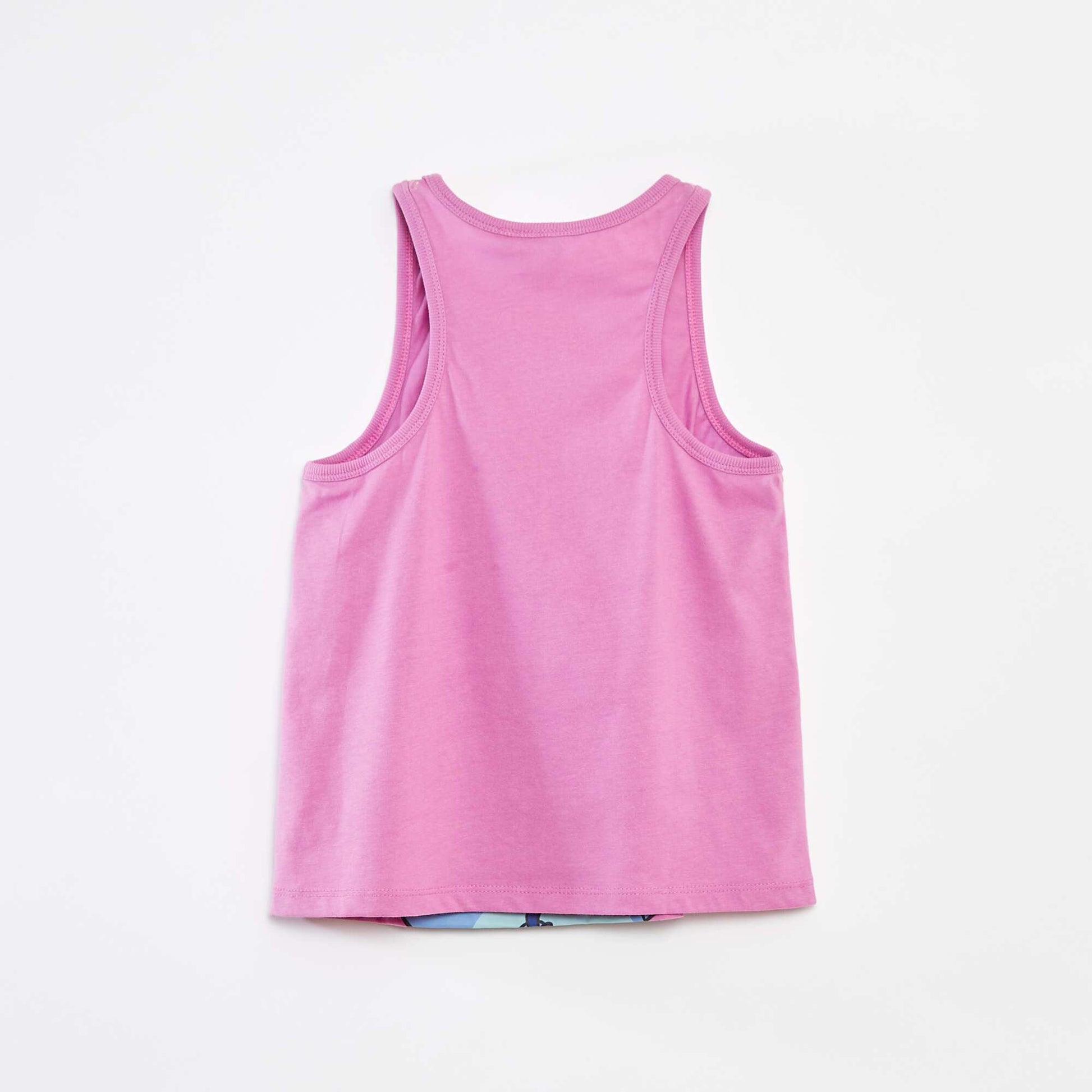 'Stitch' print vest top PURPLE