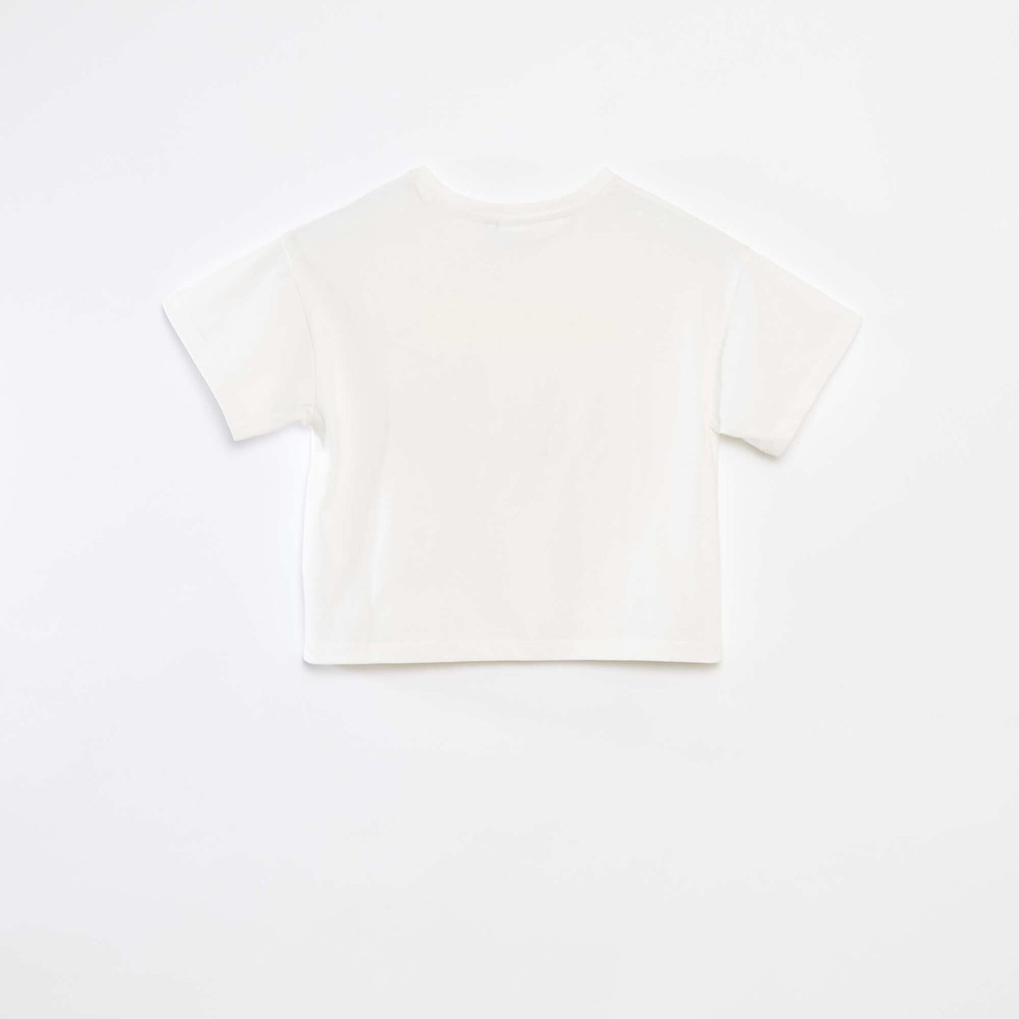 Stitch cropped T-shirt WHITE