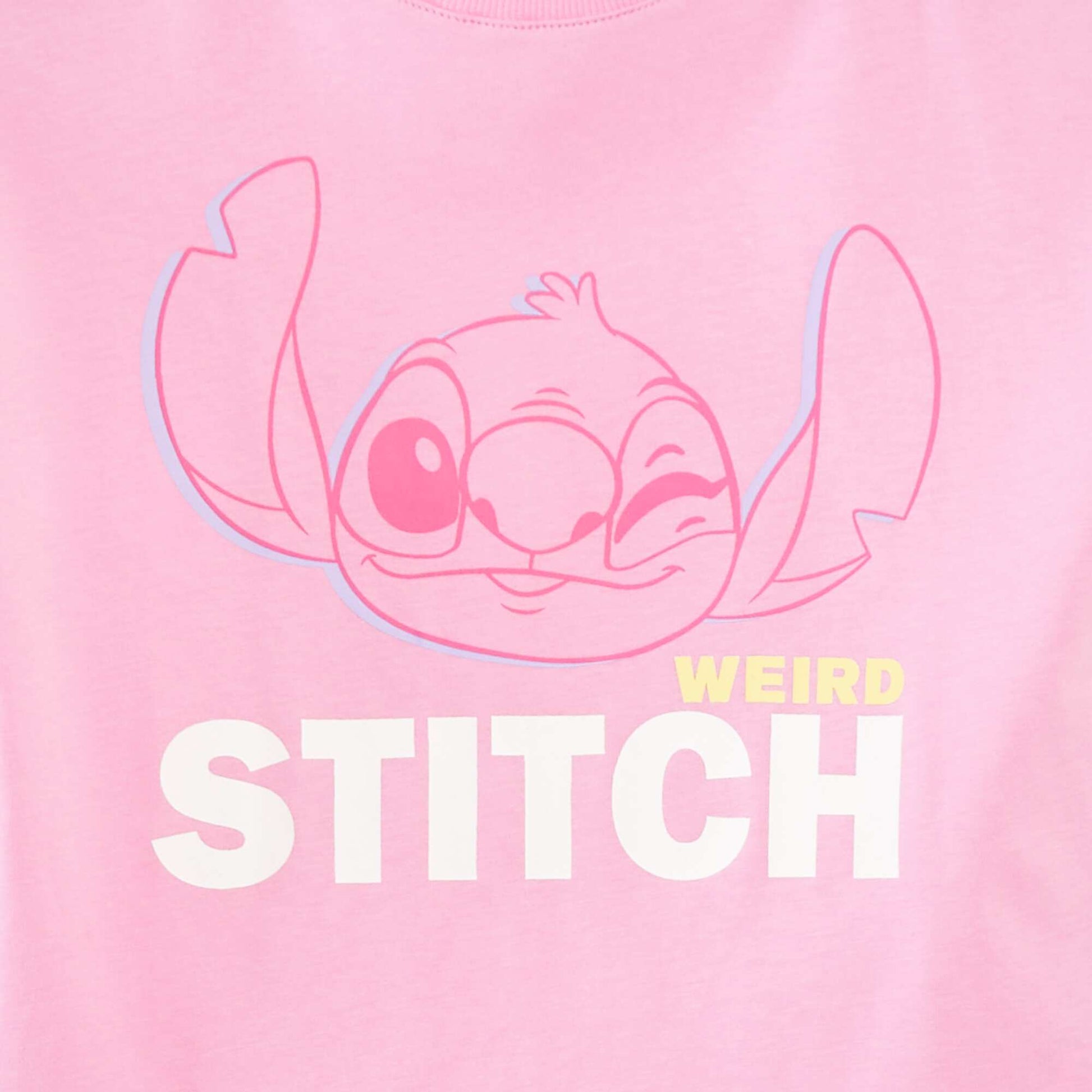 Stitch cropped T-shirt PINK