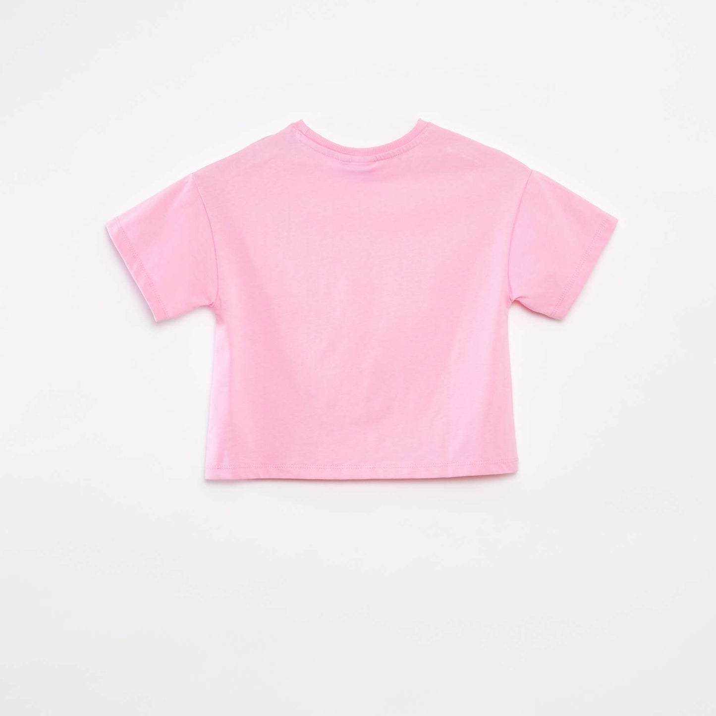 Stitch cropped T-shirt PINK