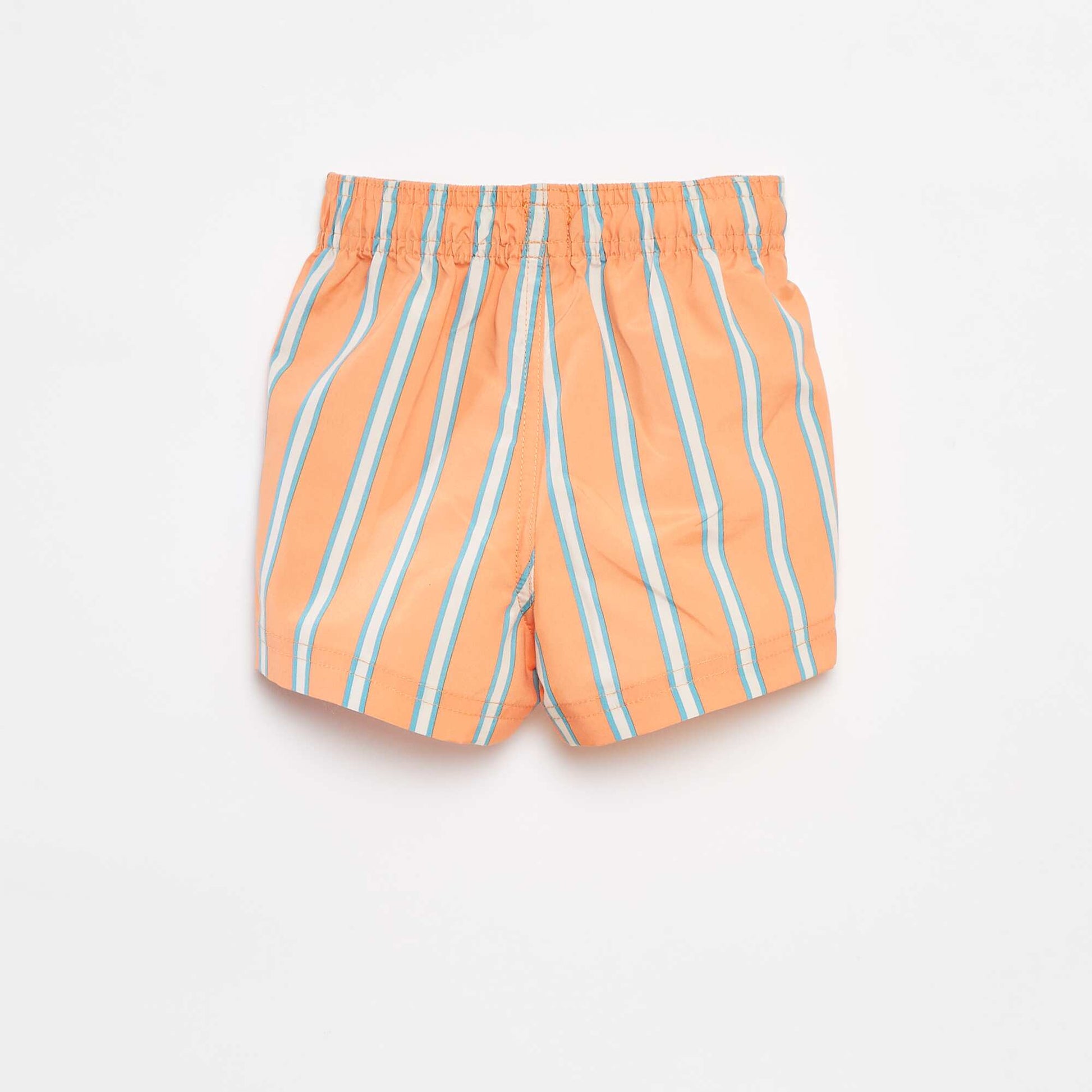 Striped swim shorts ORANGE