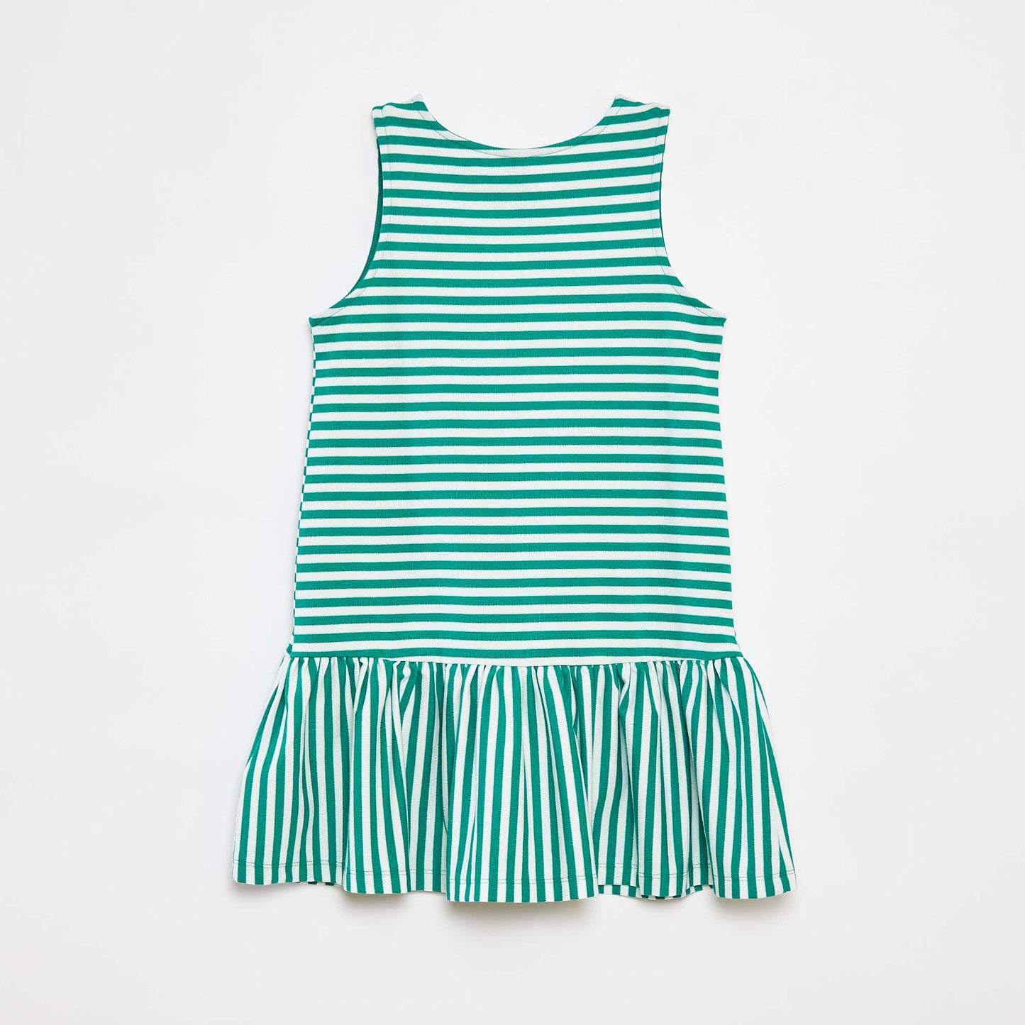 Flounced sleeveless dress GREEN