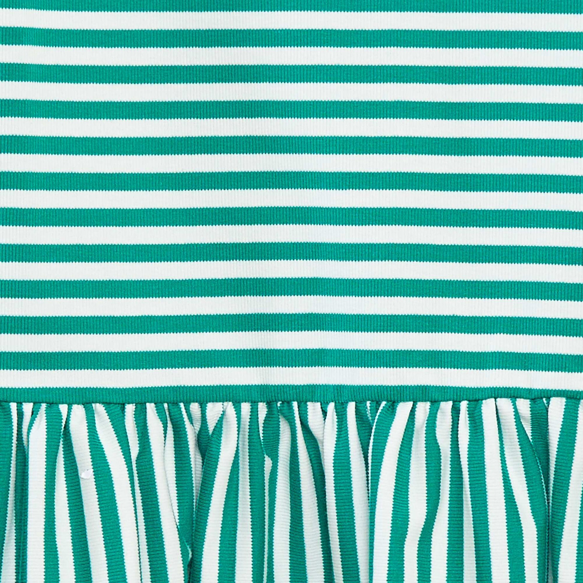 Flounced sleeveless dress GREEN