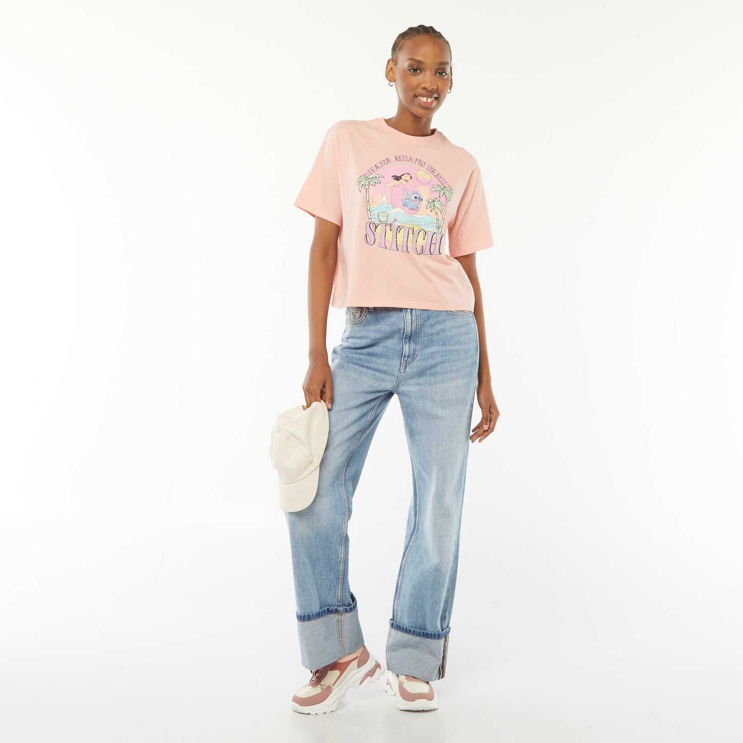 Short-sleeved printed T-shirt ORANGE