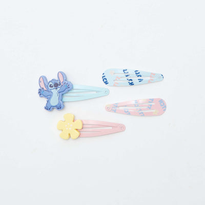 Pack of 4 Stitch hair clips BLUE