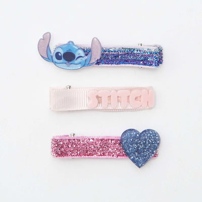 Pack of 3 Stitch alligator clips BLUE