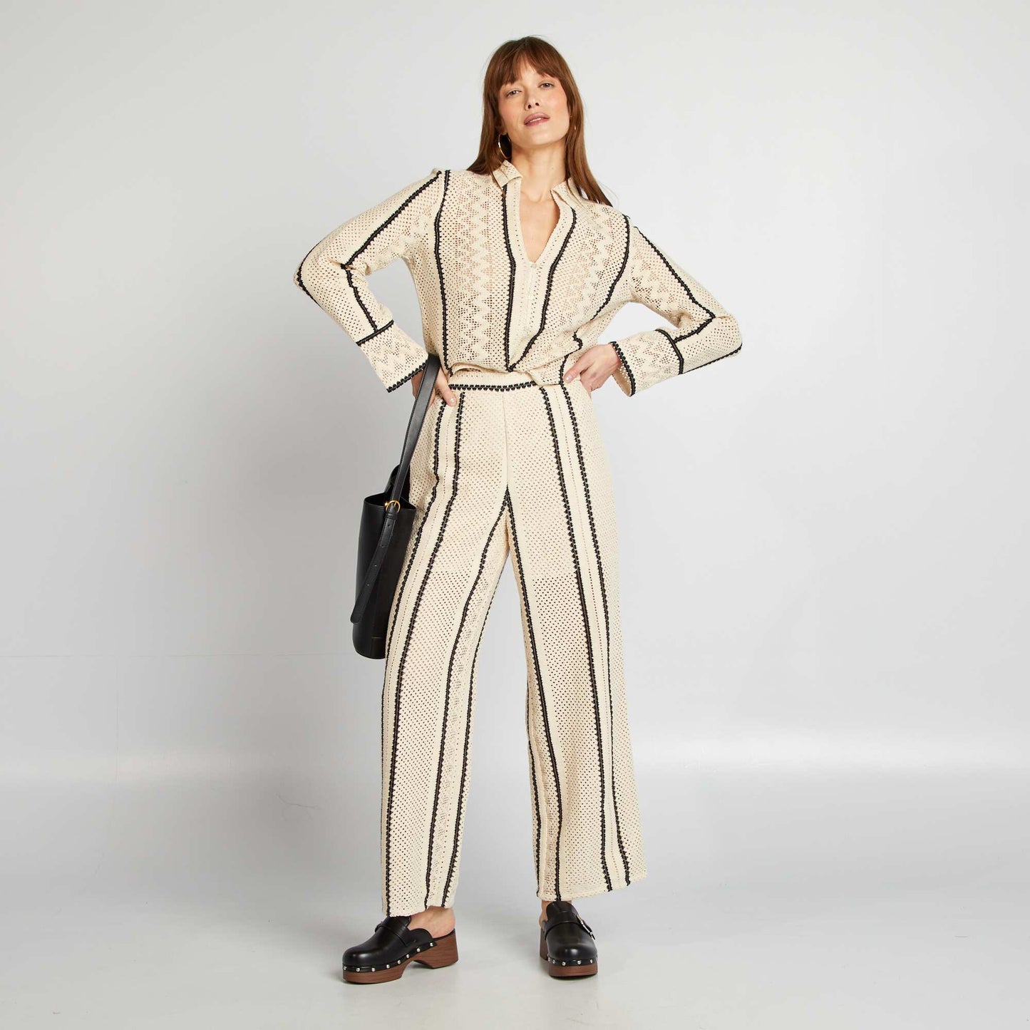 Macramé trousers BEIGE
