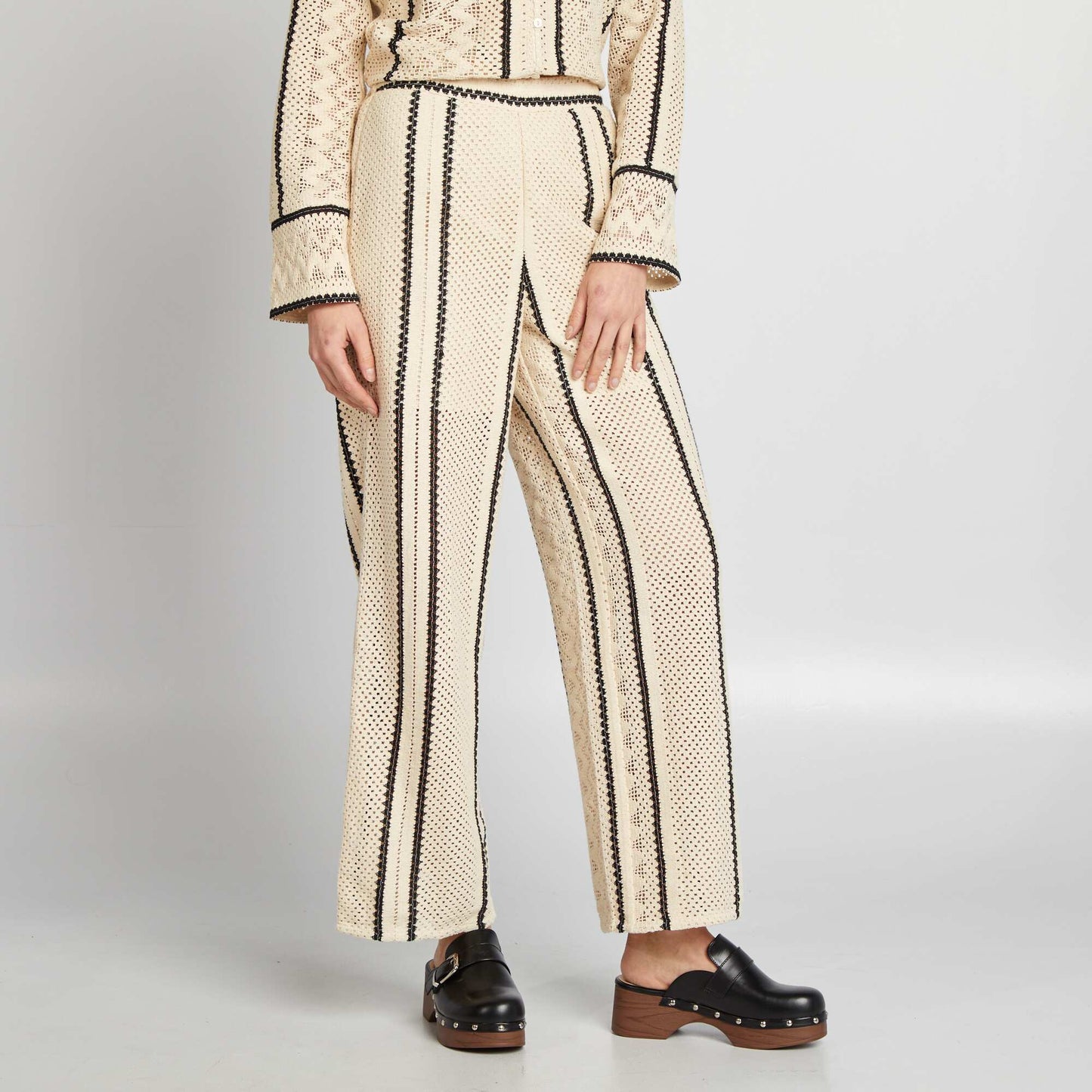 Macramé trousers BEIGE