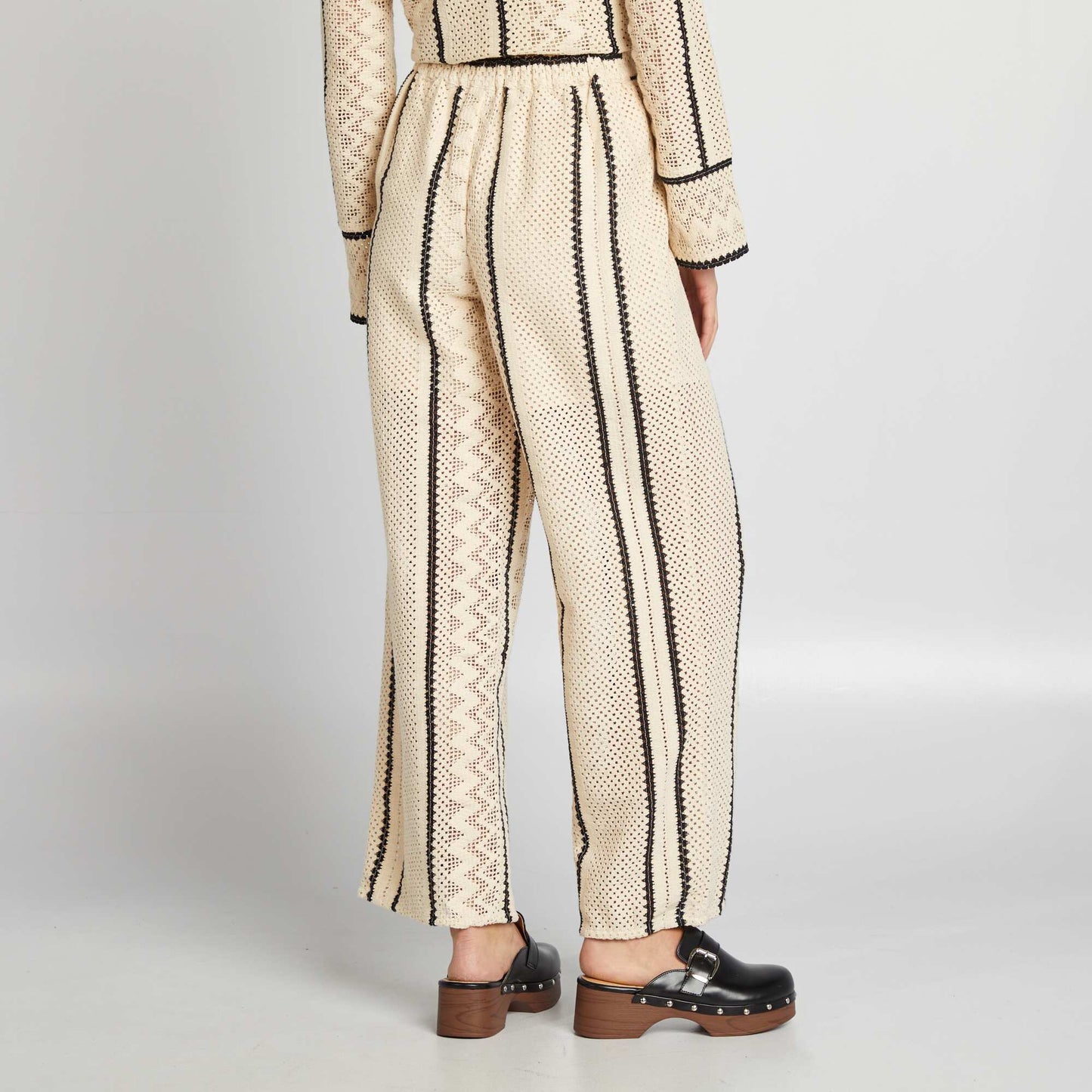 Macramé trousers BEIGE