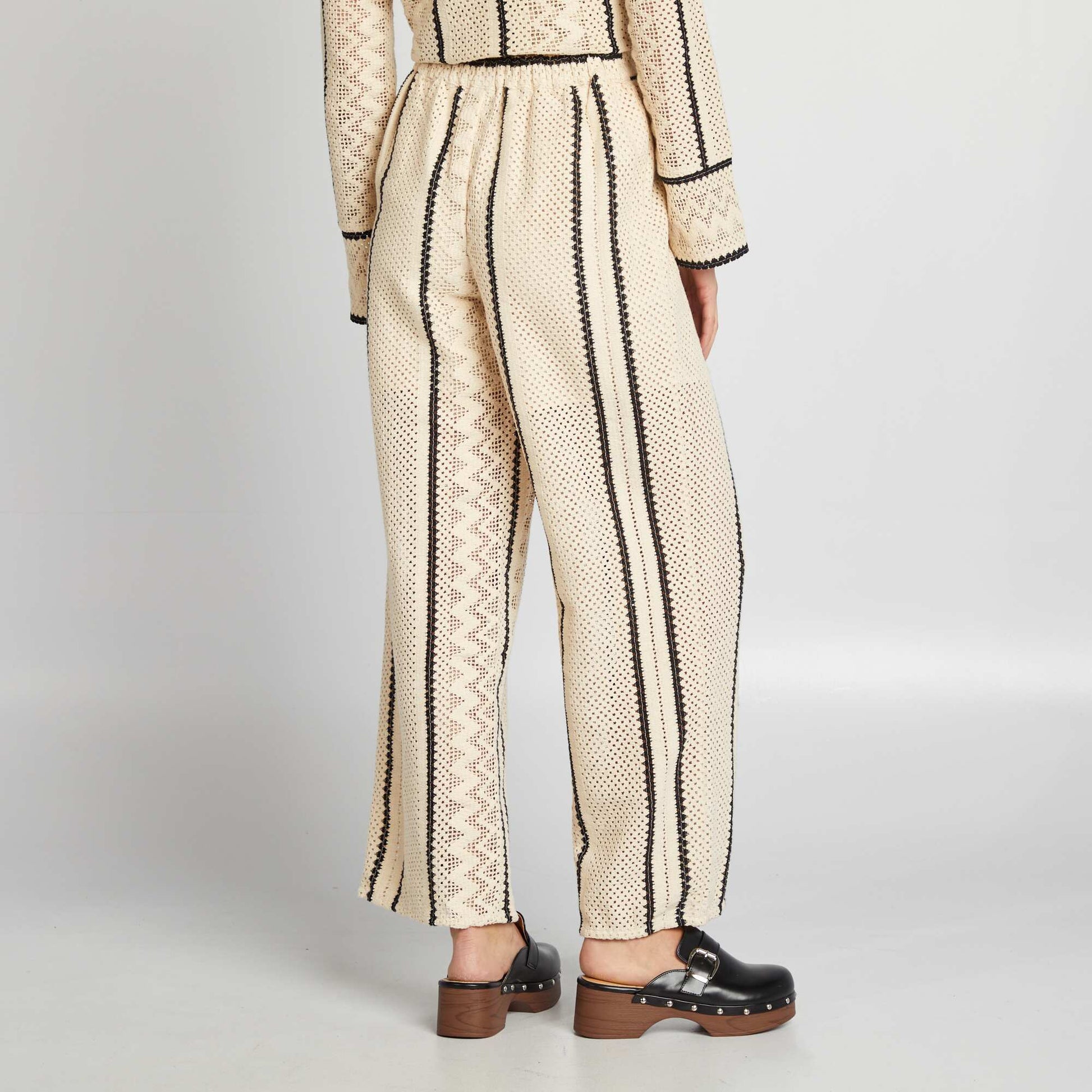 Macramé trousers BEIGE