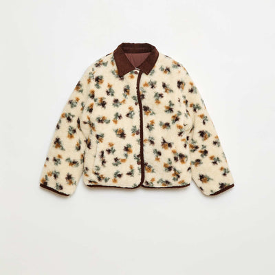 Reversible Workwear Style Warm Jacket RED