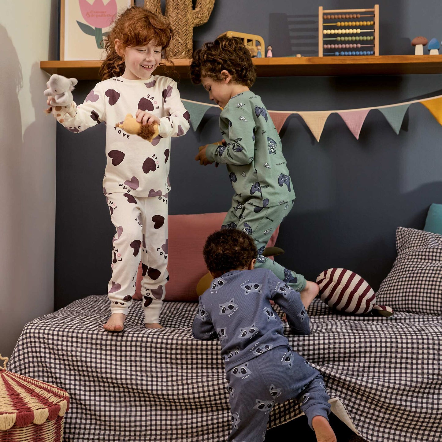 T-shirt and trousers pyjama set -  2-piece set PURPLE