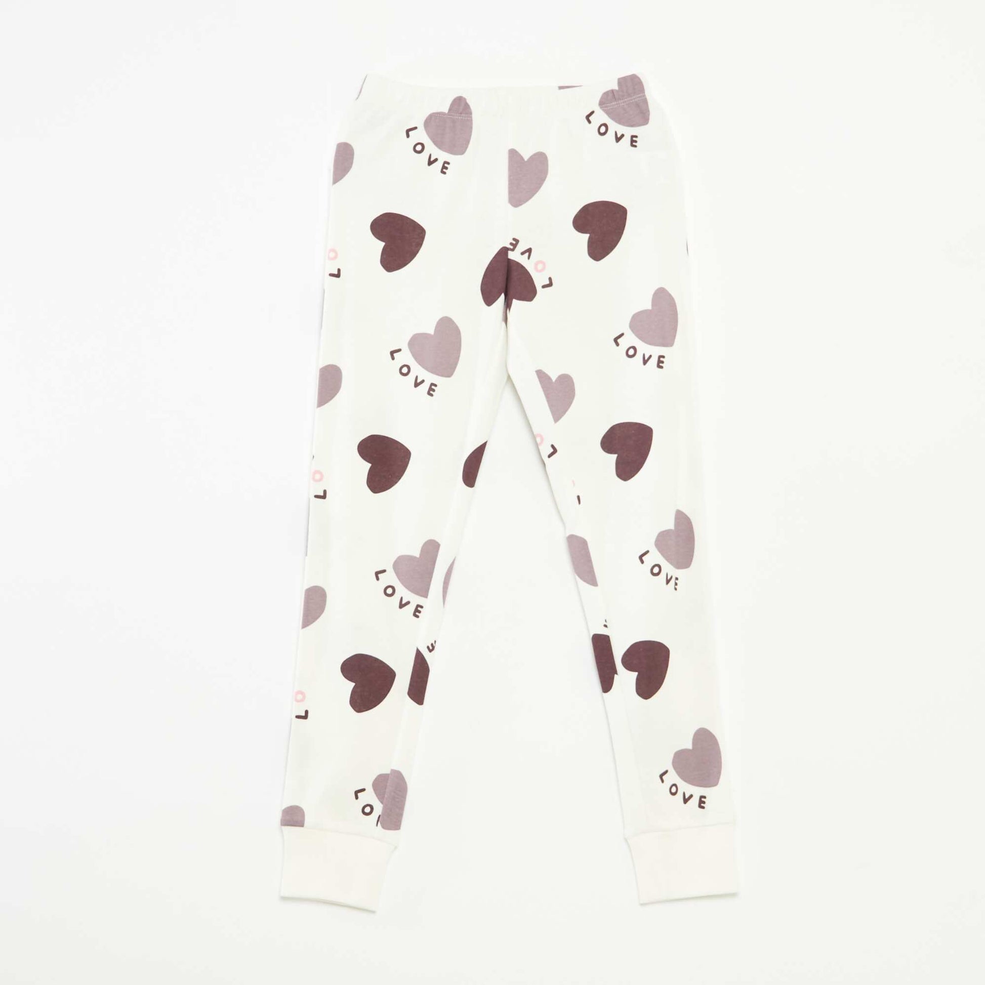 T-shirt and trousers pyjama set -  2-piece set PURPLE