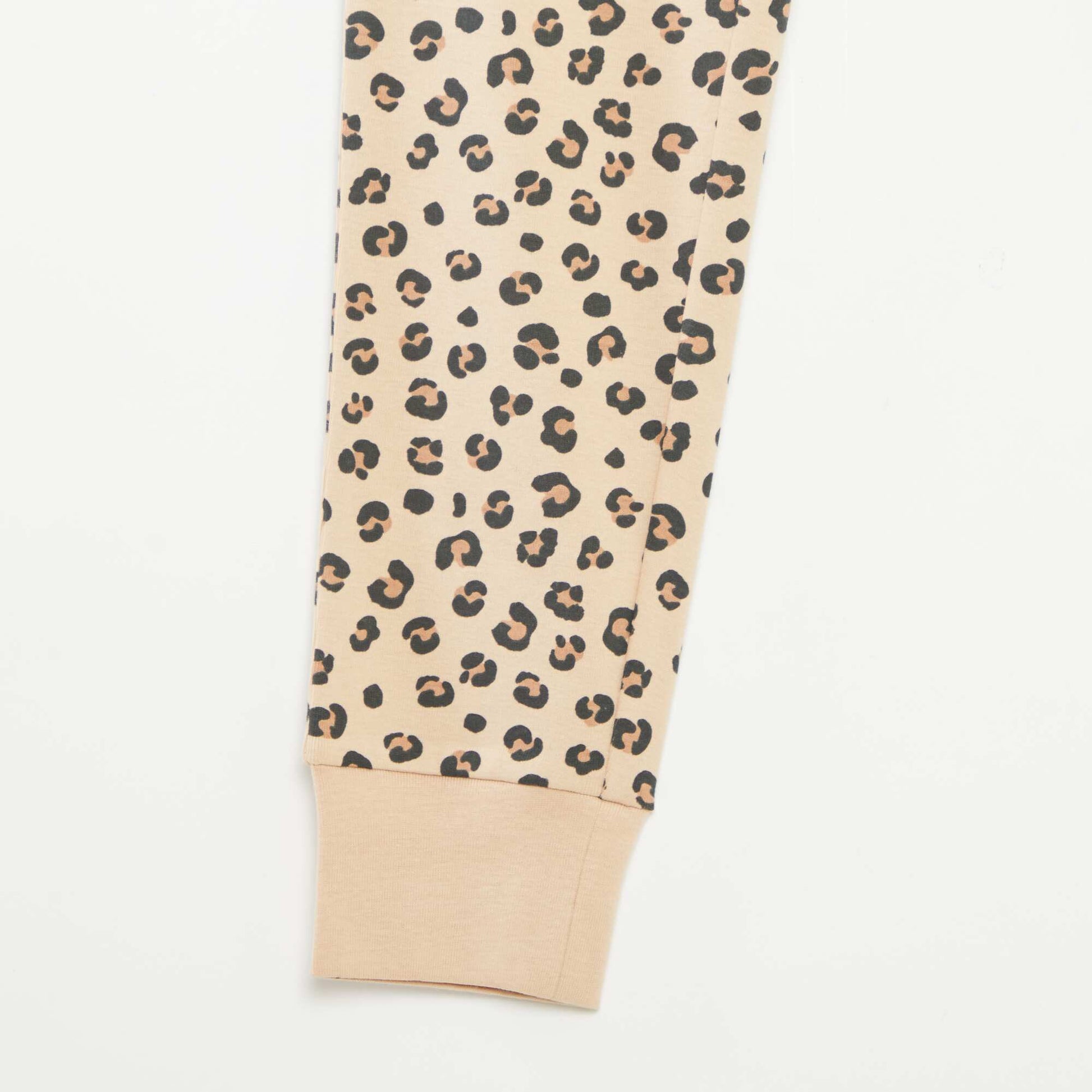 T-shirt and trousers pyjama set -  2-piece set BROWN
