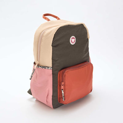 Color Block Backpack BROWN