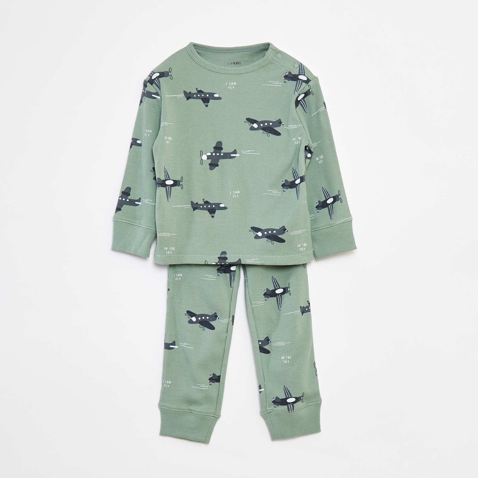 T-shirt and trousers pyjama set - 2-piece set GREEN
