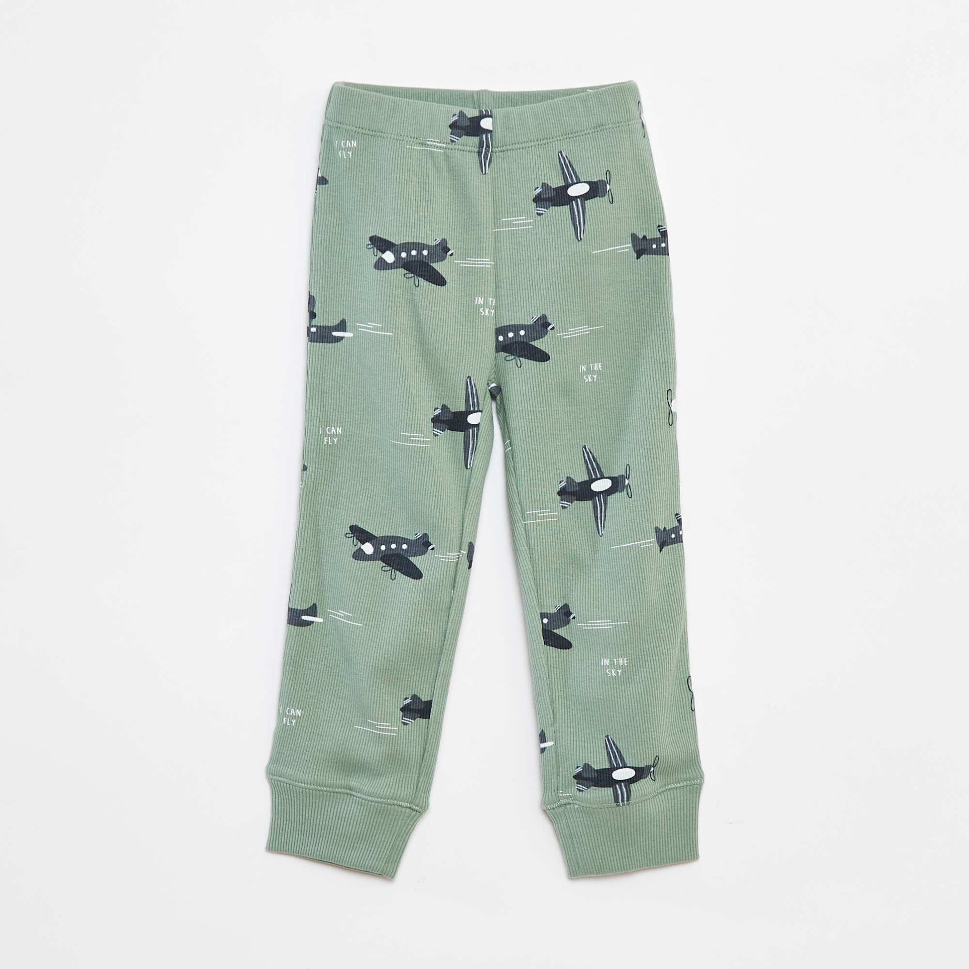 T-shirt and trousers pyjama set - 2-piece set GREEN