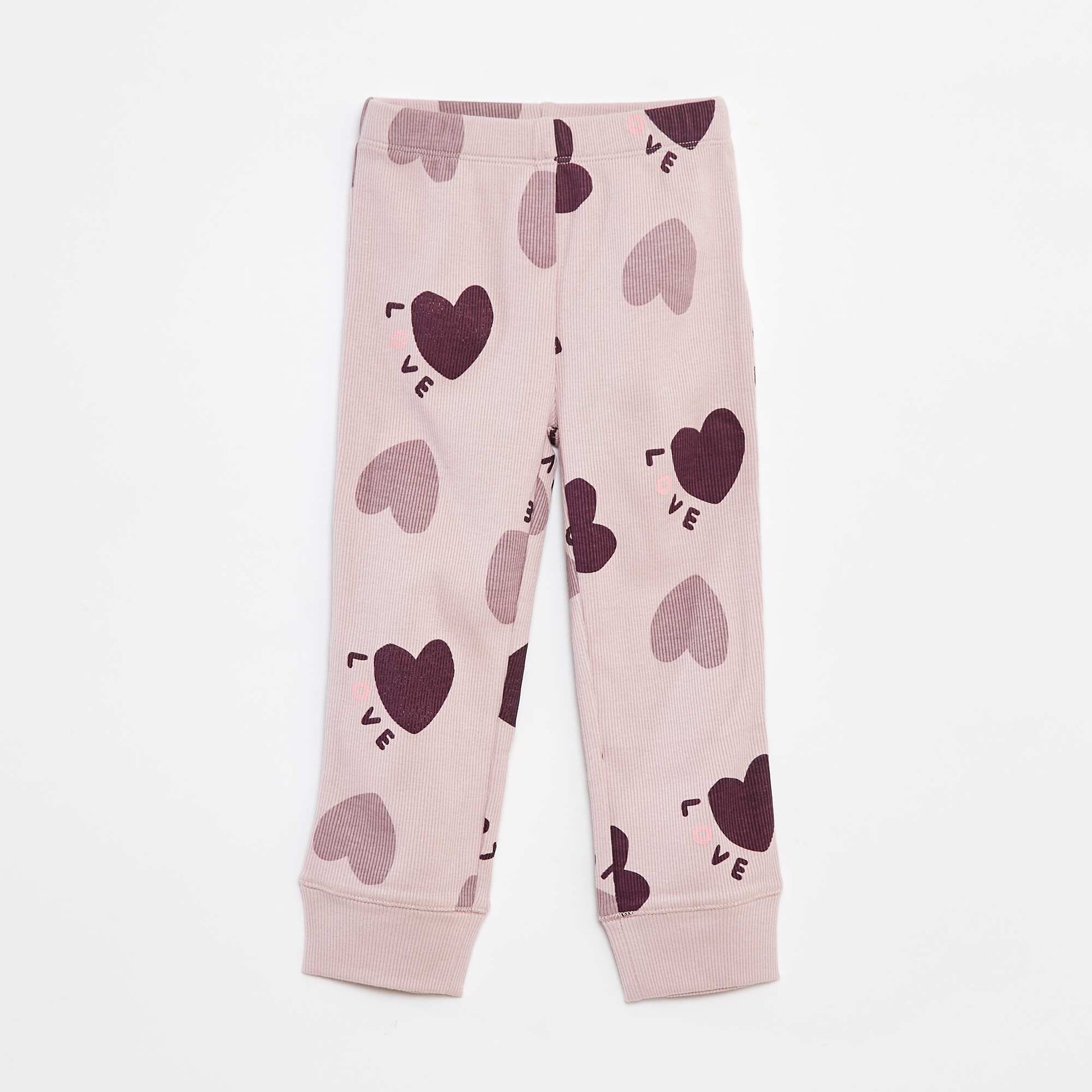 T-shirt and trousers pyjama set - 2-piece set PURPLE
