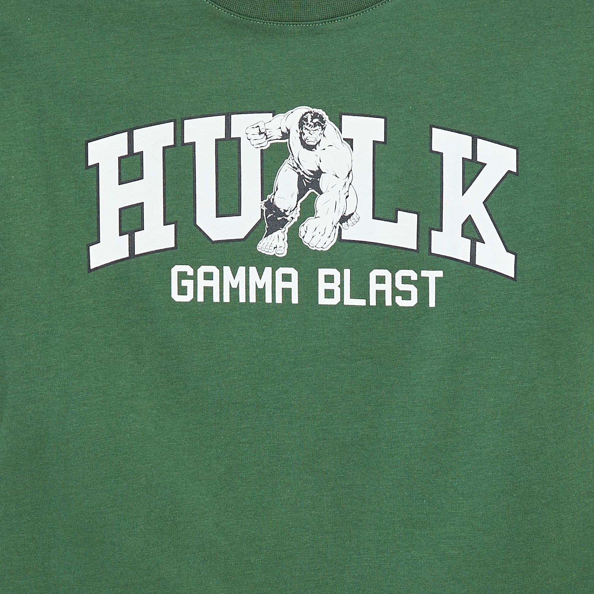 Marvel print short-sleeved T-shirt GREEN