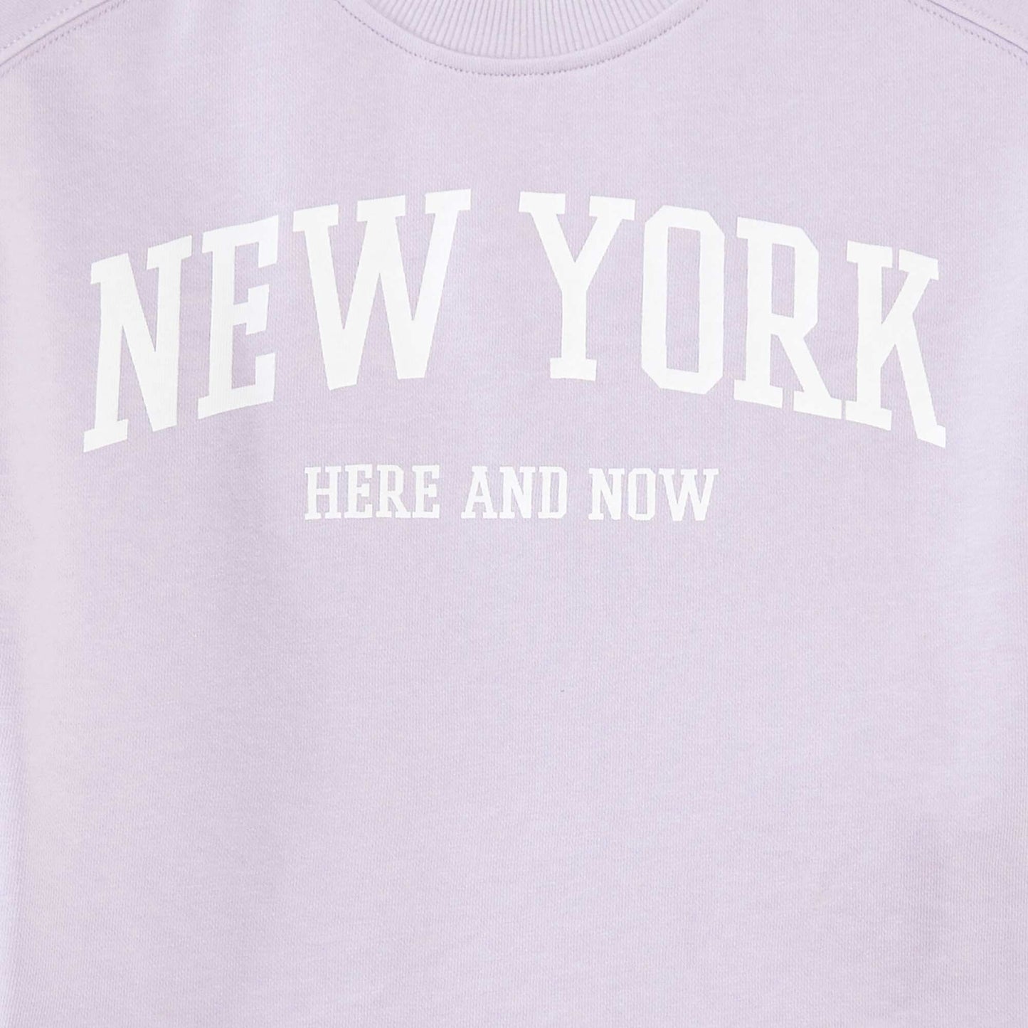 Short-sleeved cropped T-shirt PURPLE
