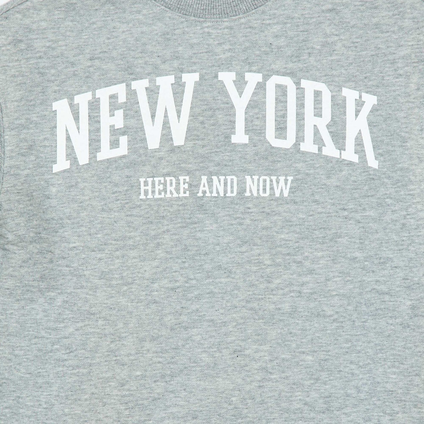 Short-sleeved varsity-style T-shirt GREY