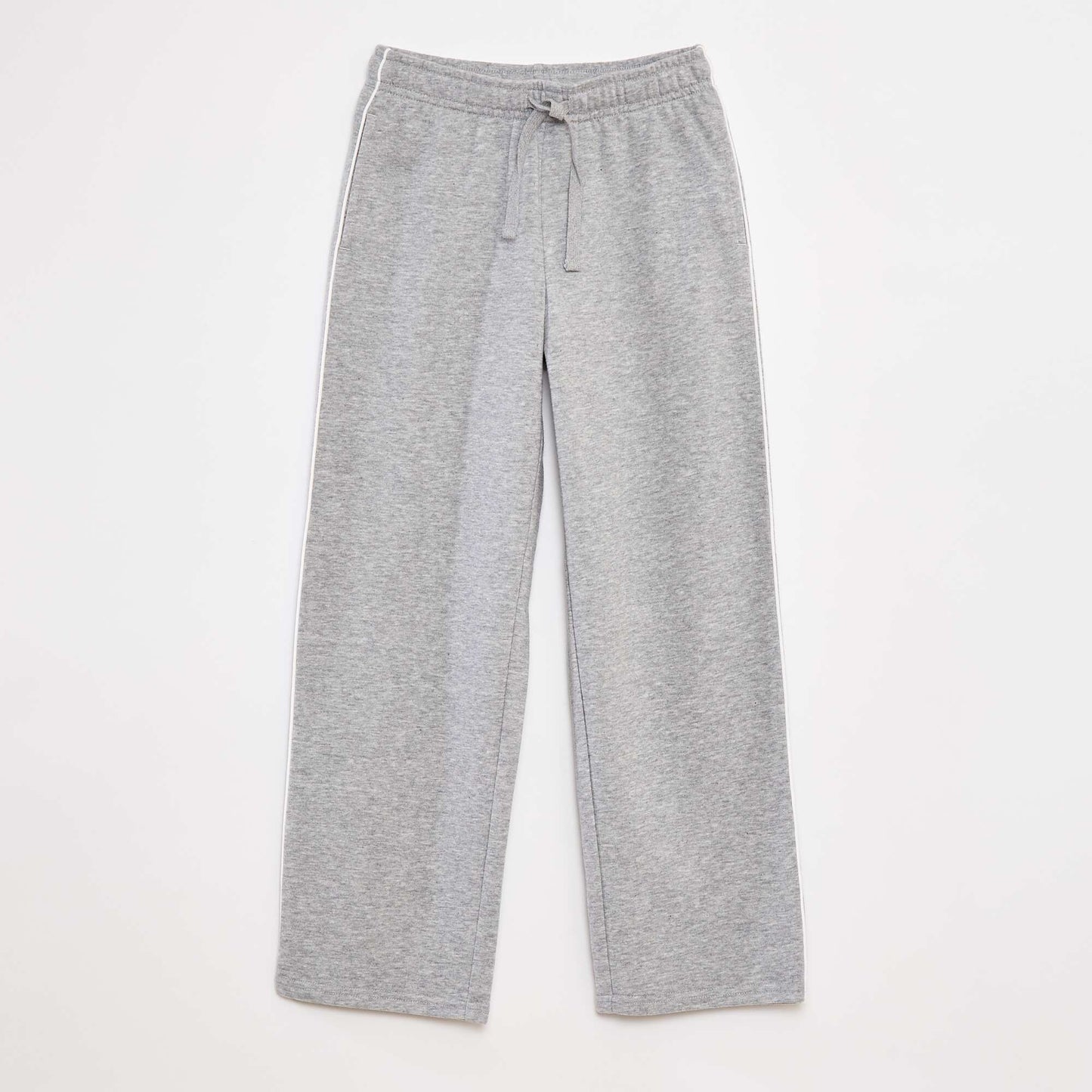 Wide-leg joggers with contrasting trim GREY