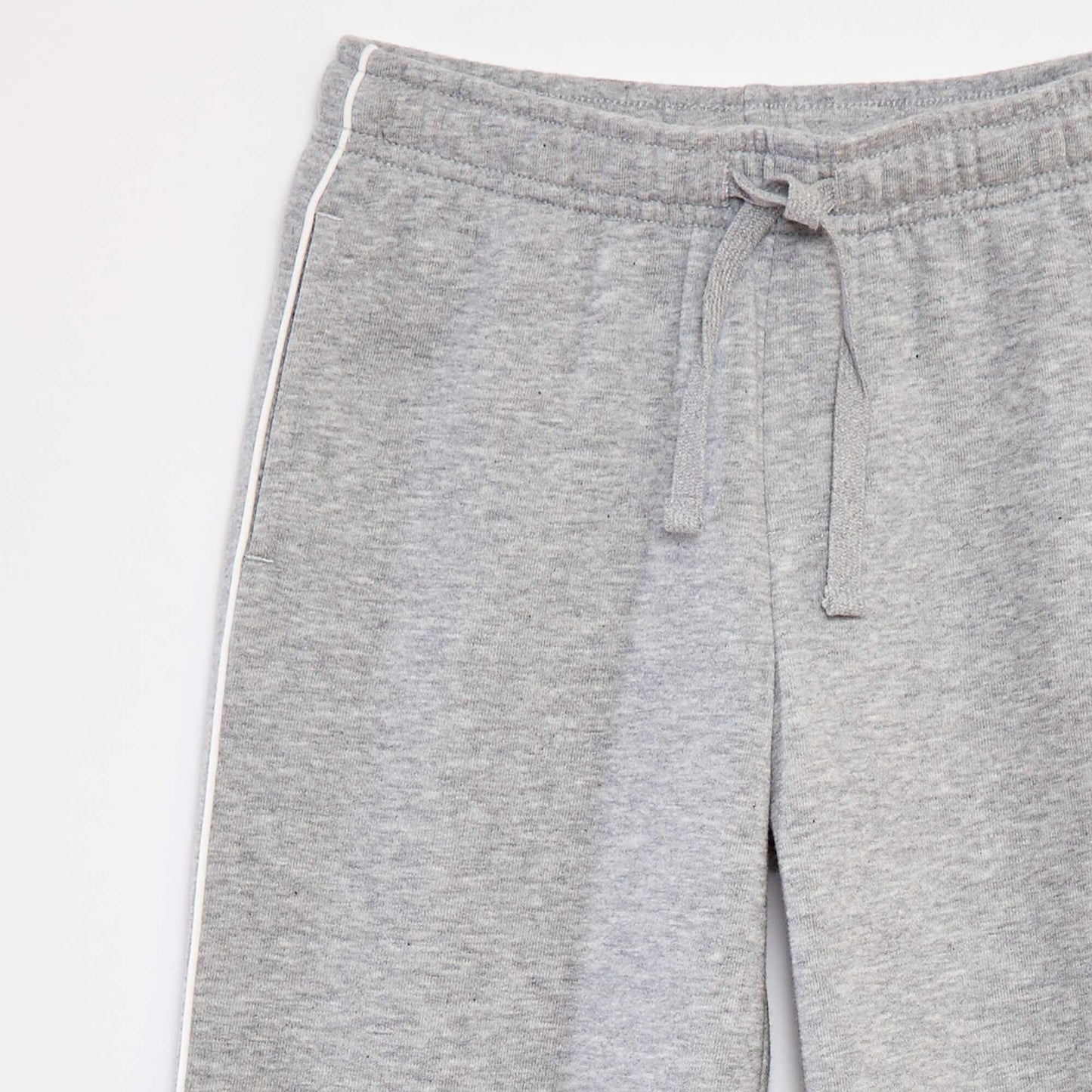 Wide-leg joggers with contrasting trim GREY