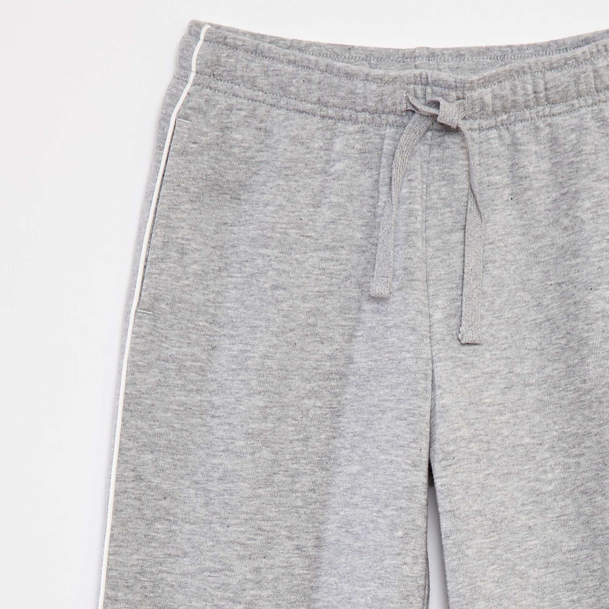 Wide-leg joggers with contrasting trim GREY