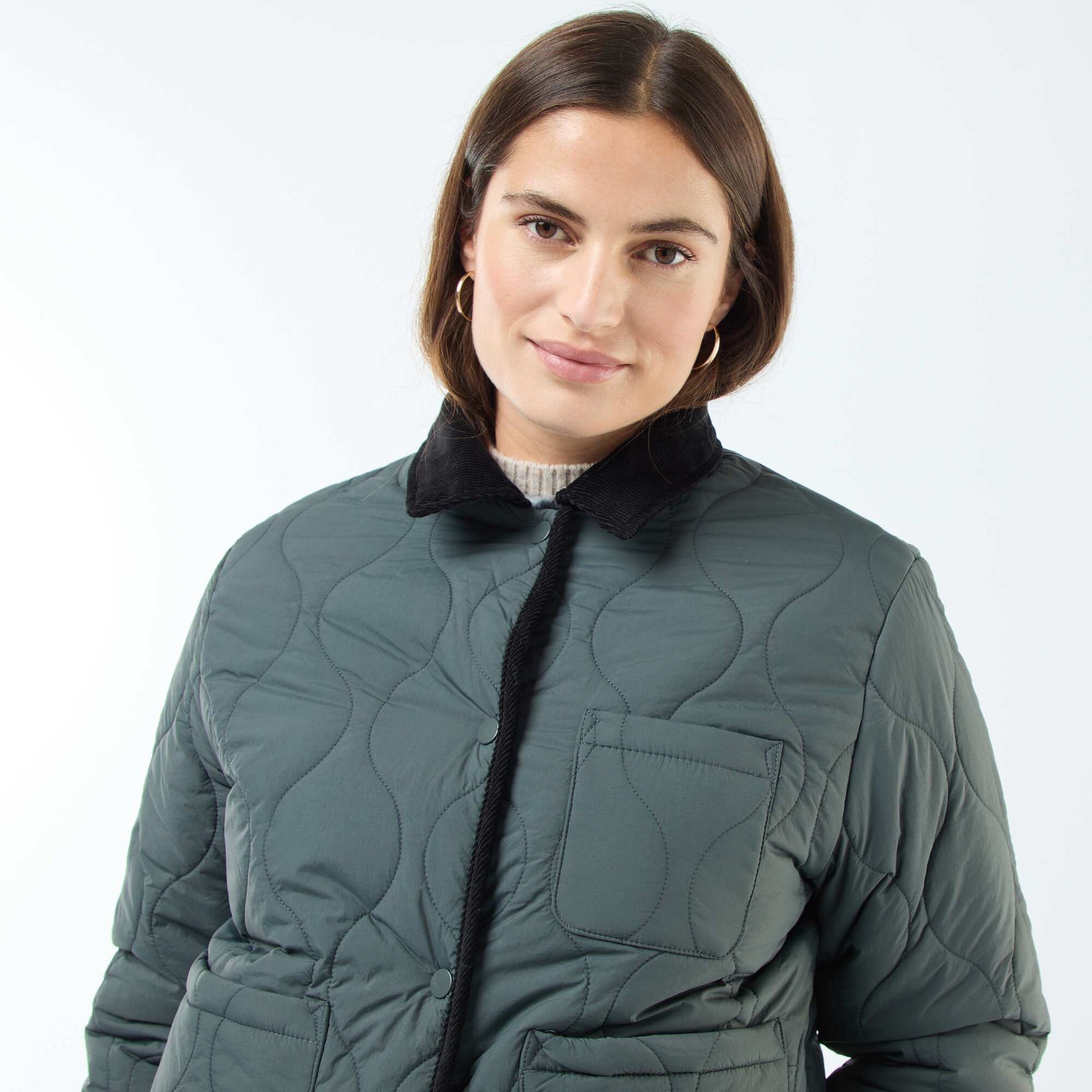 Warm Reversible Jacket KHAKI