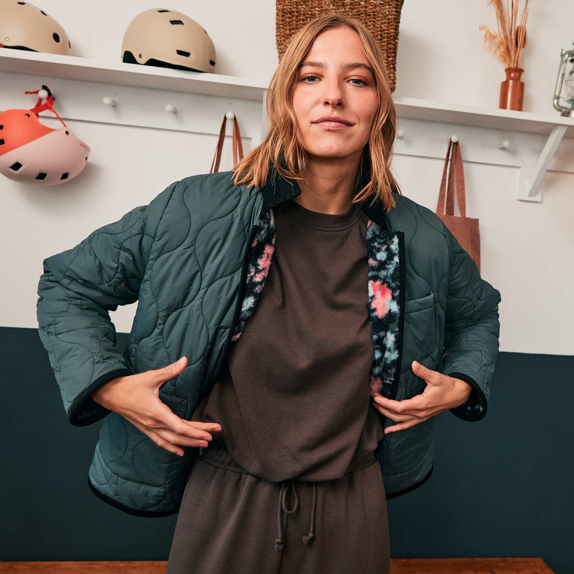 Warm Reversible Jacket KHAKI