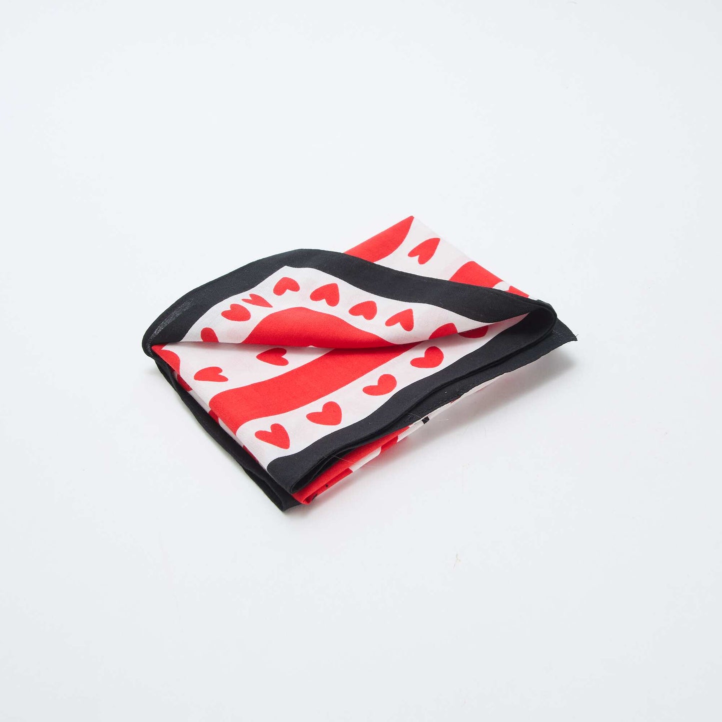 Square Printed Scarf (65x65 cm) - Valentine's Day WHITE