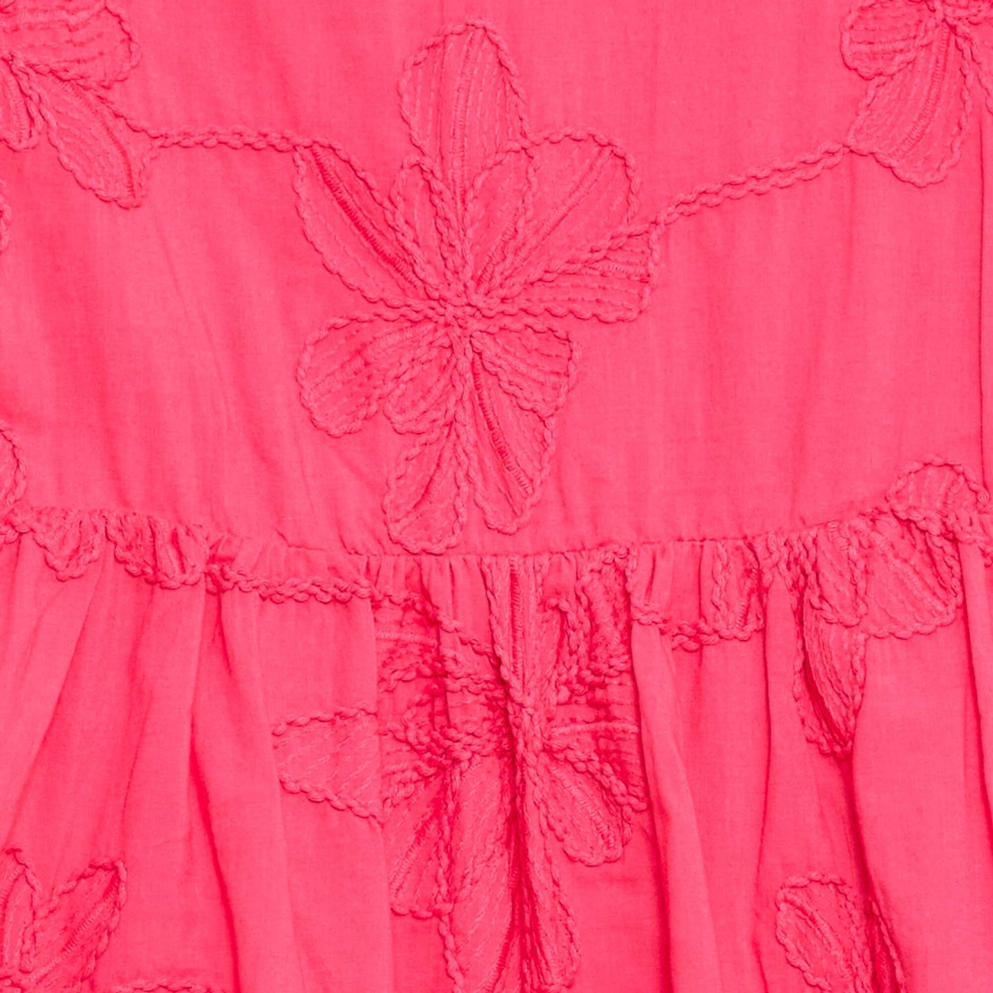 Dress with fanciful floral embroidery PINK