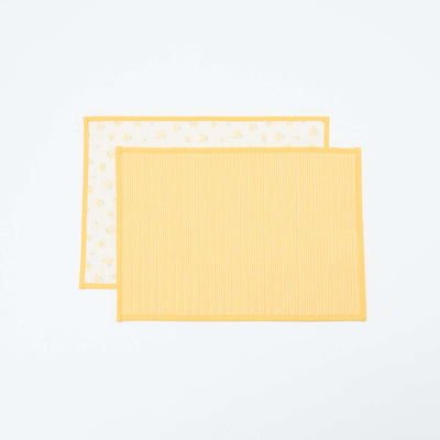 Set of 2 Checkered Placemats YELLOW