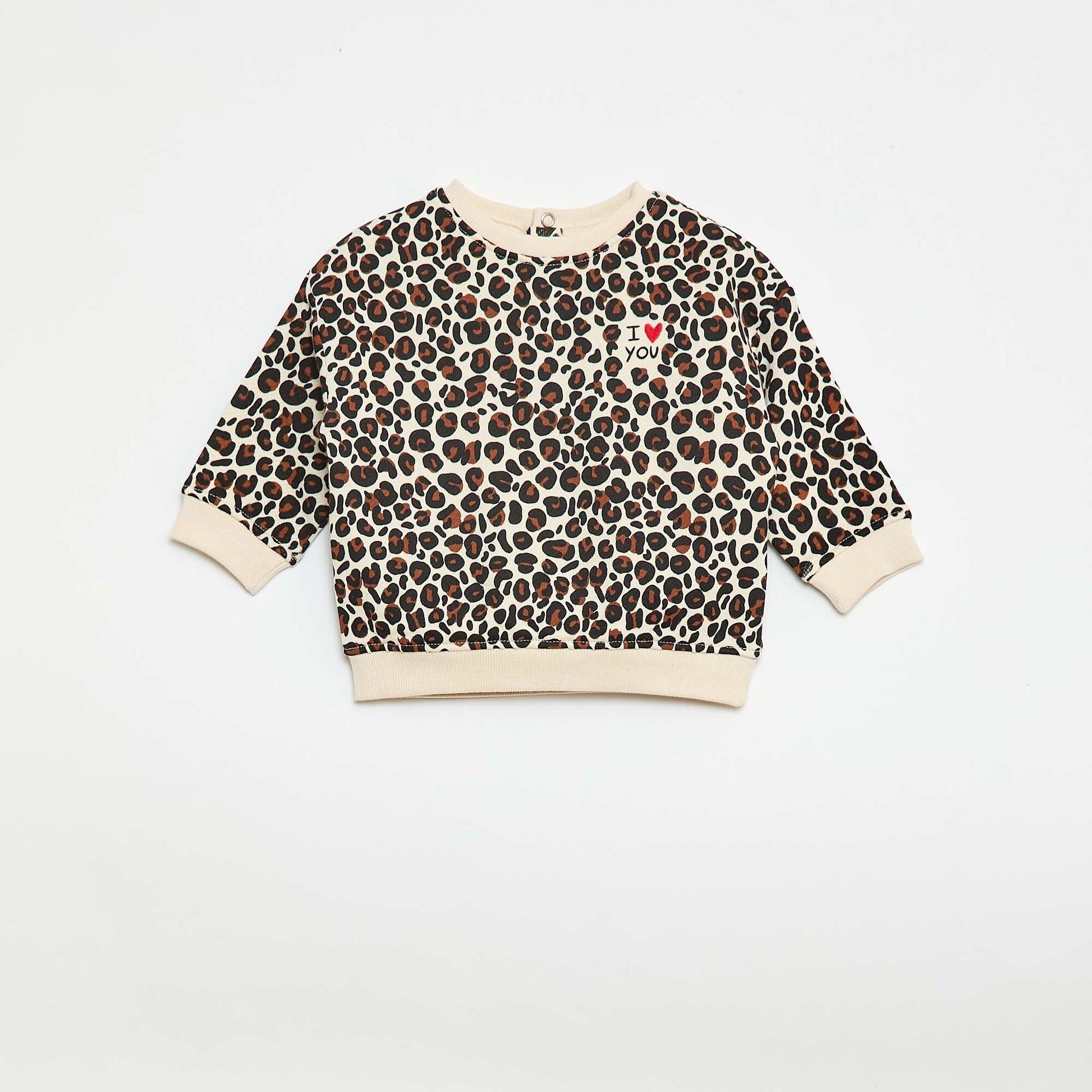 Round Neck Sweatshirt - Valentine's Day WHITE
