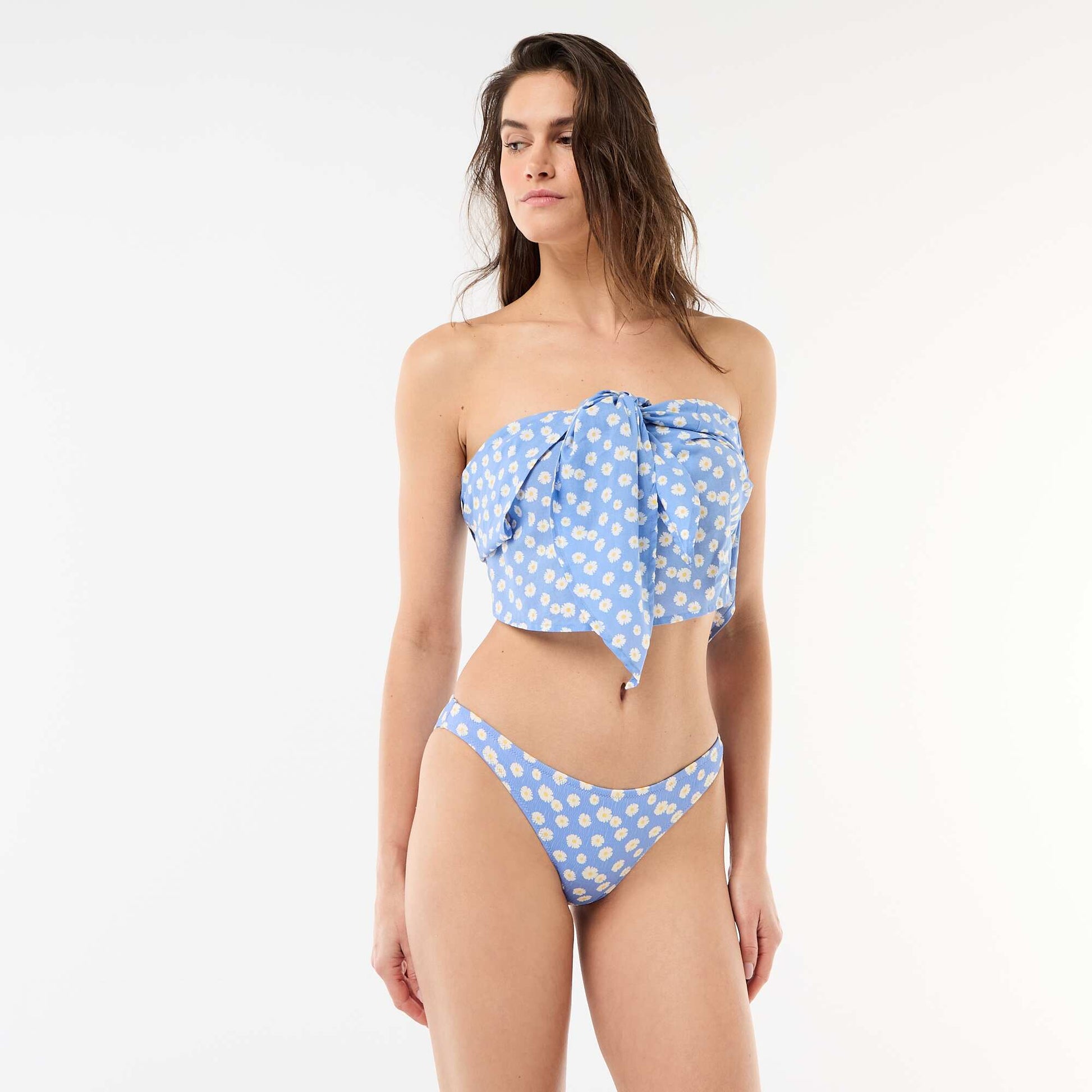 Daisy Print Bikini Bottom BLUE