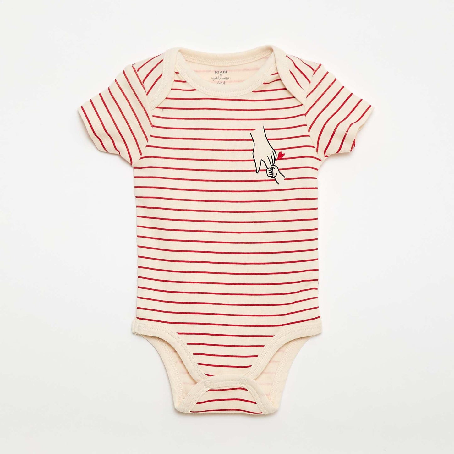 2-Pack Family Print Bodysuits - Valentine's Day WHITE