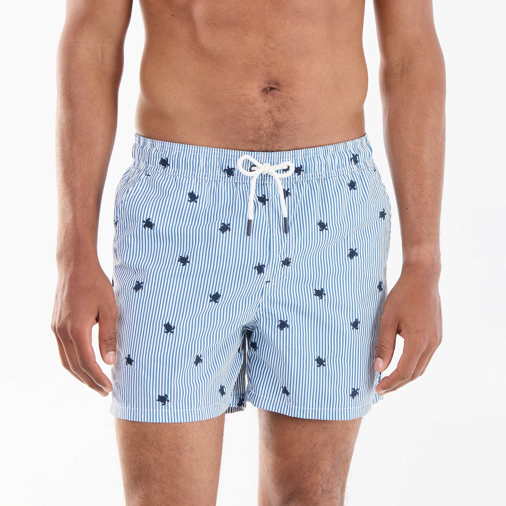 Patterned swim shorts BLUE