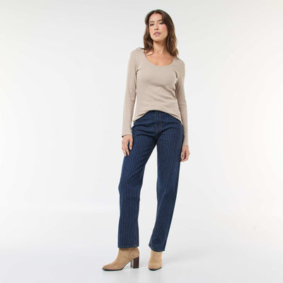 Regular Fit Cotton Line Jeans BLUE