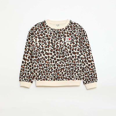 Round Neck Sweatshirt - Valentine's Day WHITE