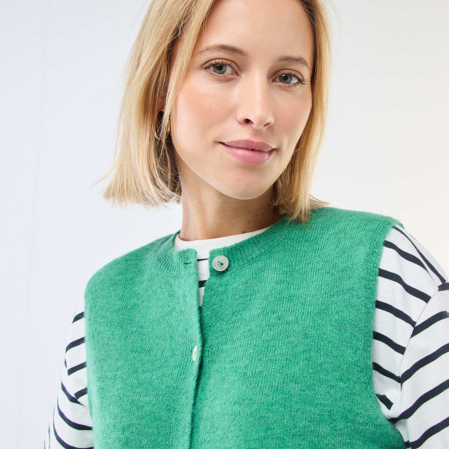 Sleeveless Solid Color Vest GREEN