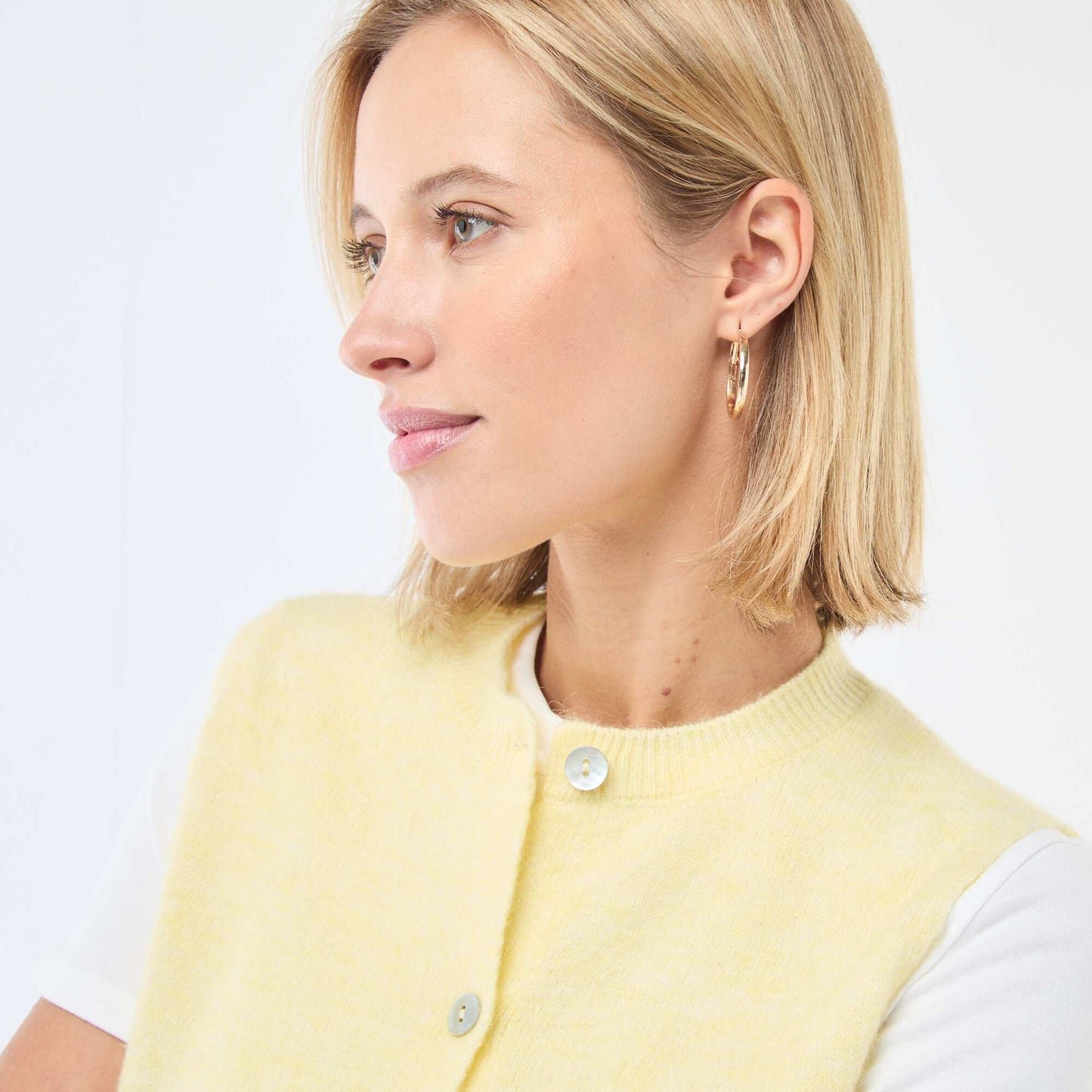 Sleeveless Solid Color Vest YELLOW