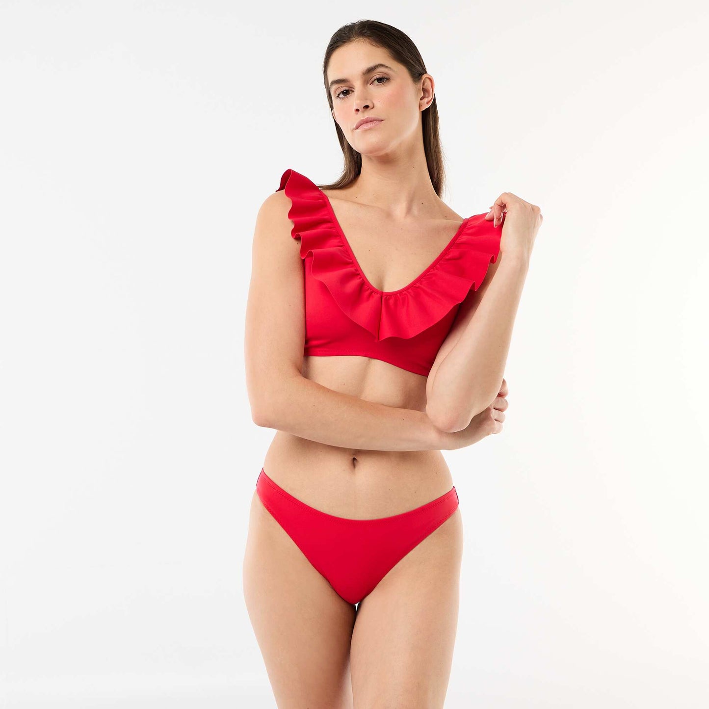 Soft Microfiber Swim Briefs RED
